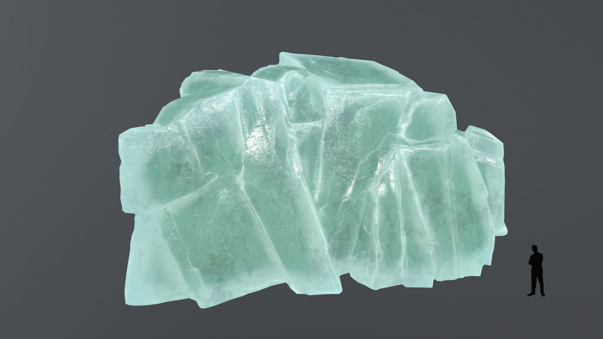 ice rocks Low-poly 3D model_2