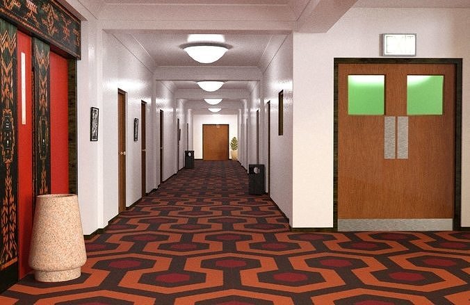 The Sinining corridor Free low-poly 3D model