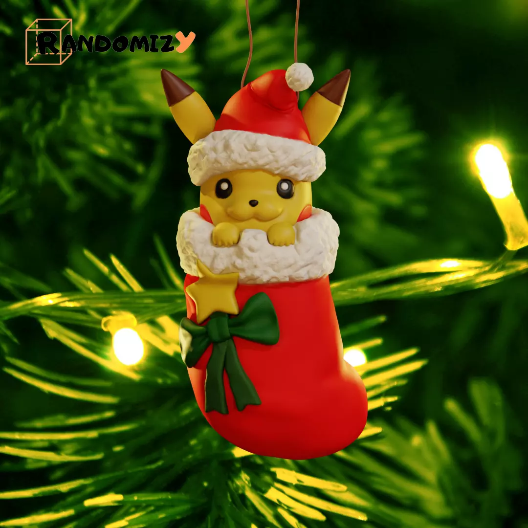 Christmas Pikachu Decoration FanArt Free 3D print model_0