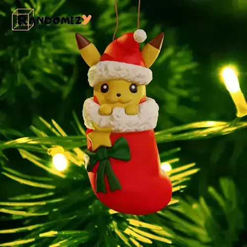 Christmas Pikachu Decoration FanArt Free 3D print model