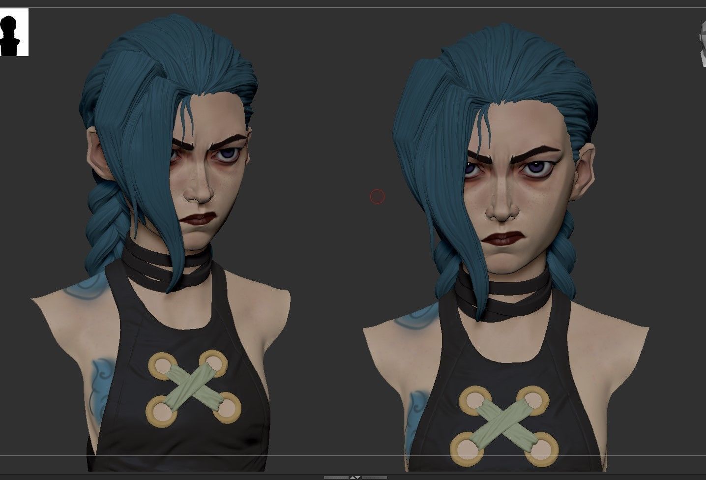 Jinx bust - Arcane 3D print model_2