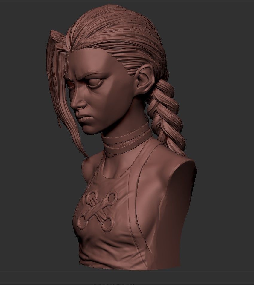 Jinx bust - Arcane 3D print model_5