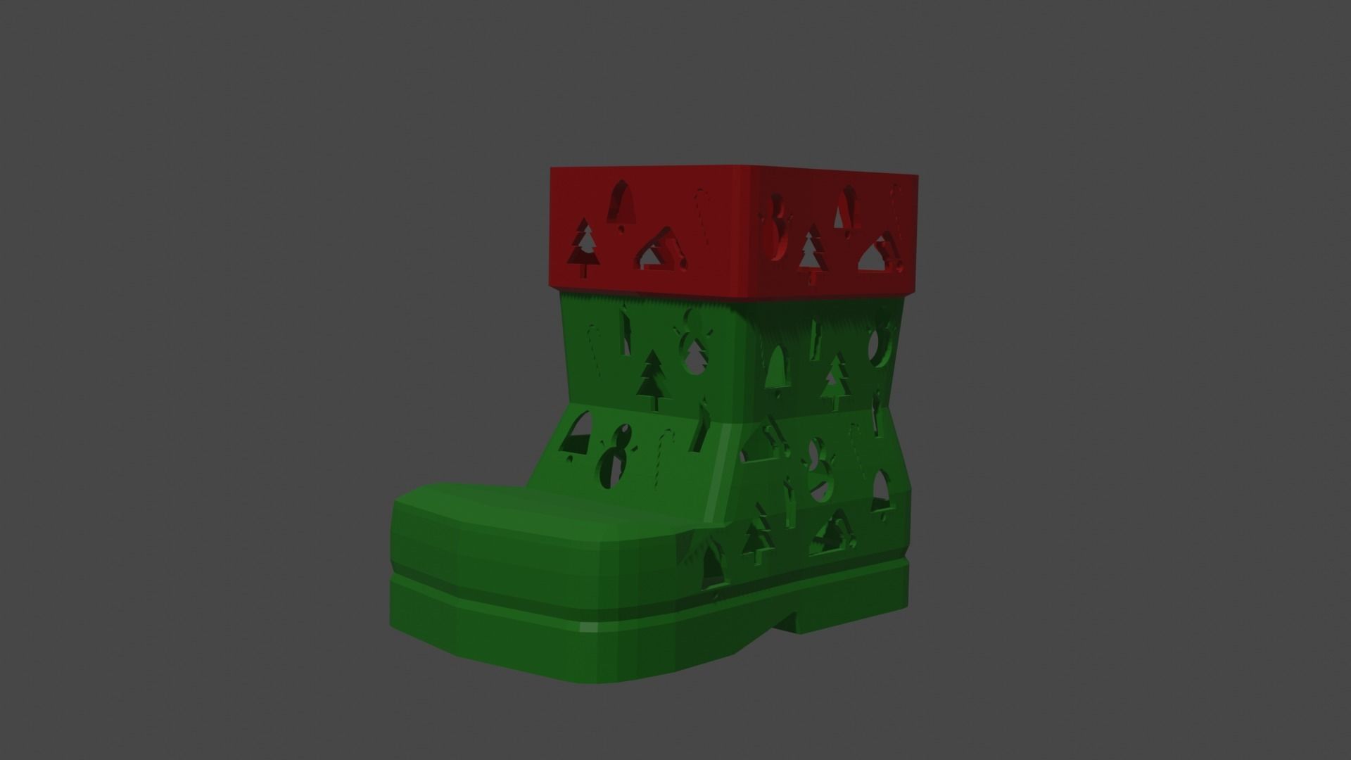Xmas Boot 3D print model_3