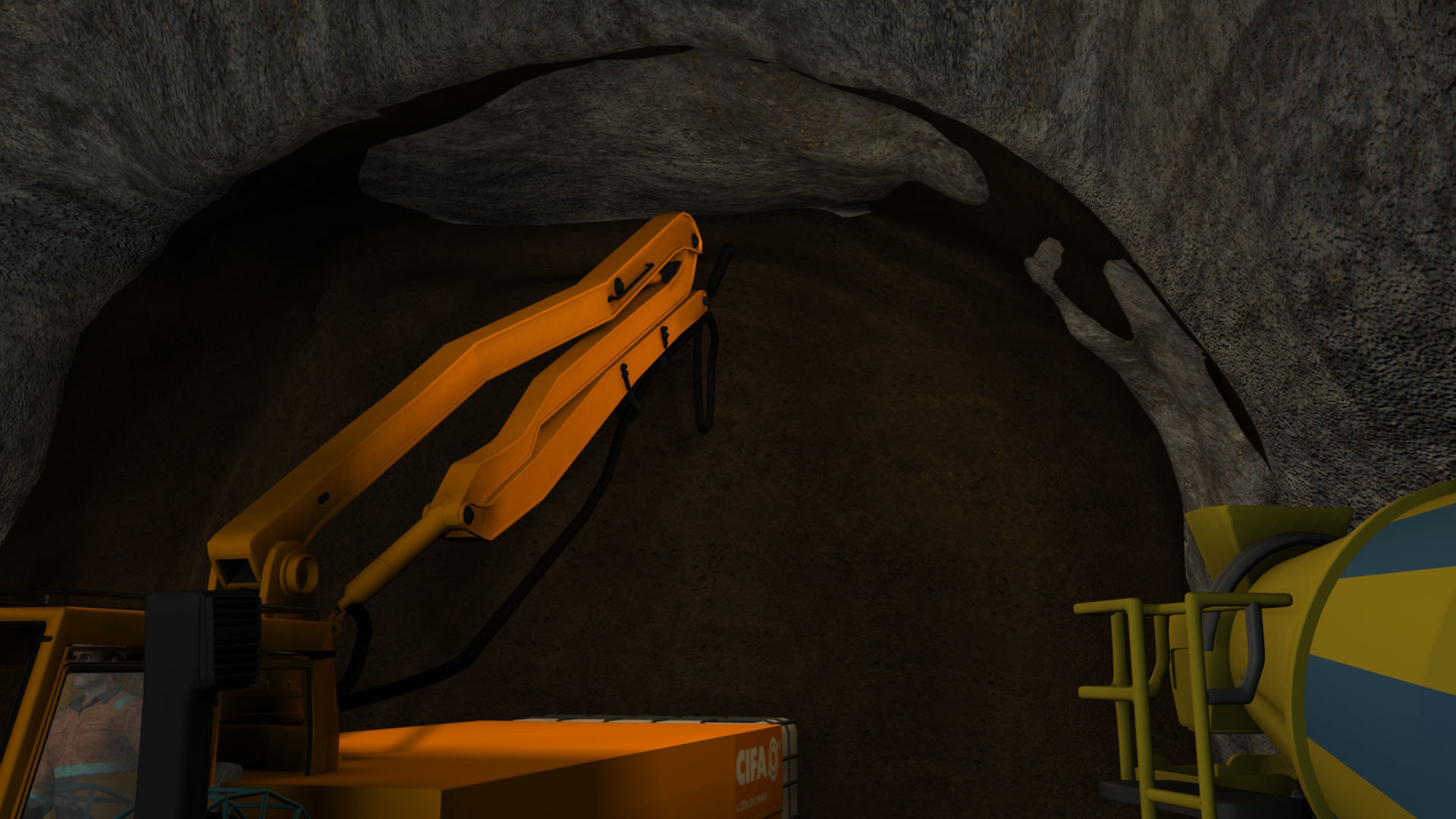 Tunnel Construction - Shotcrete Process 3D model_5