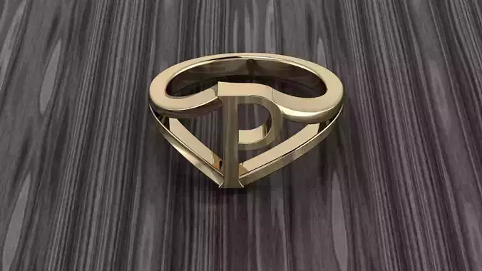 Jewelry Alphabet Ring P