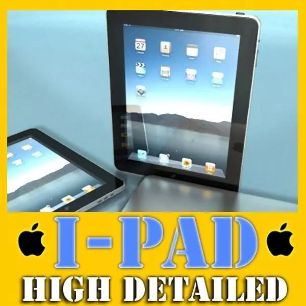 Realistic Apple Ipad High Detail 3D model_0