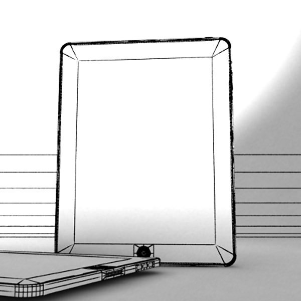Realistic Apple Ipad High Detail 3D model_15