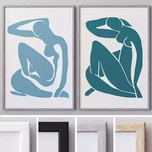 Set of large wall paintings 454