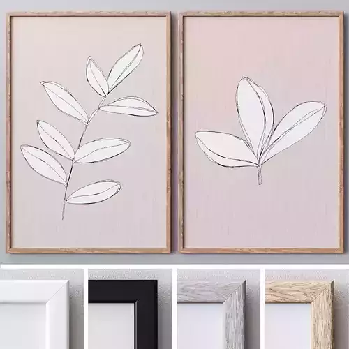 Set of large wall paintings 456