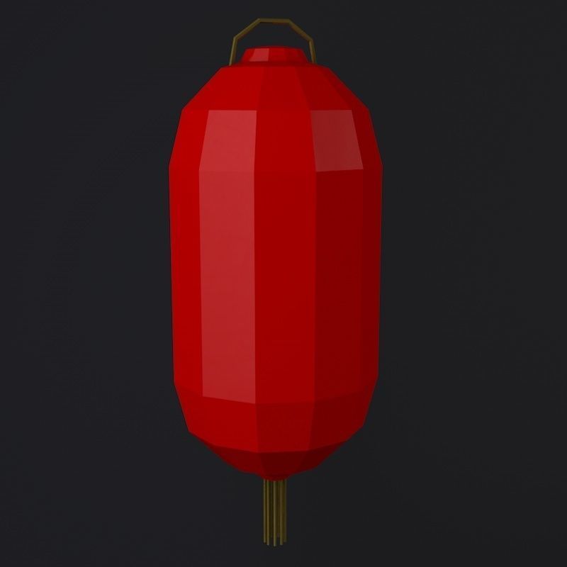 Traditional Chinese Lanterns Low-poly 3D model_23