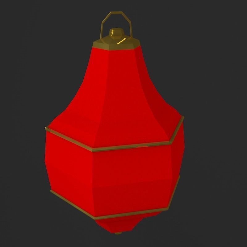 Traditional Chinese Lanterns Low-poly 3D model_18