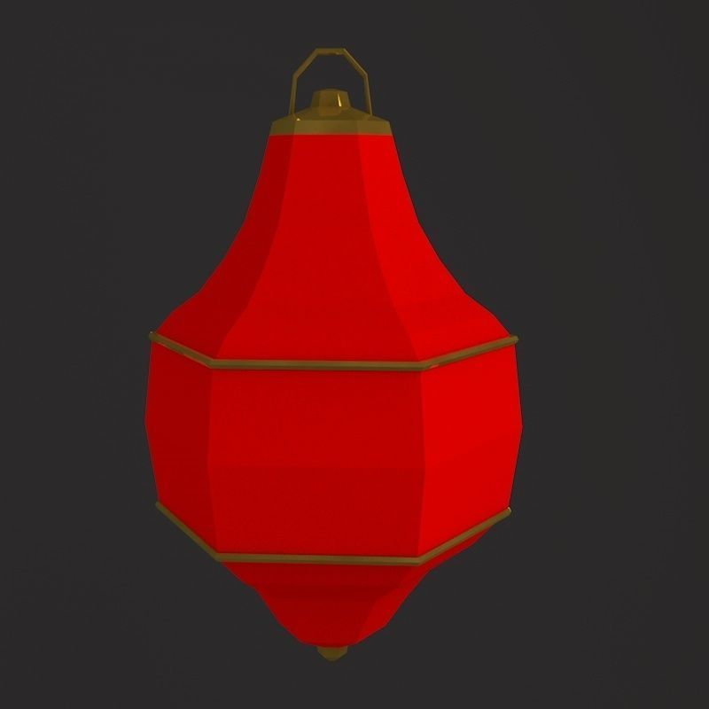 Traditional Chinese Lanterns Low-poly 3D model_17