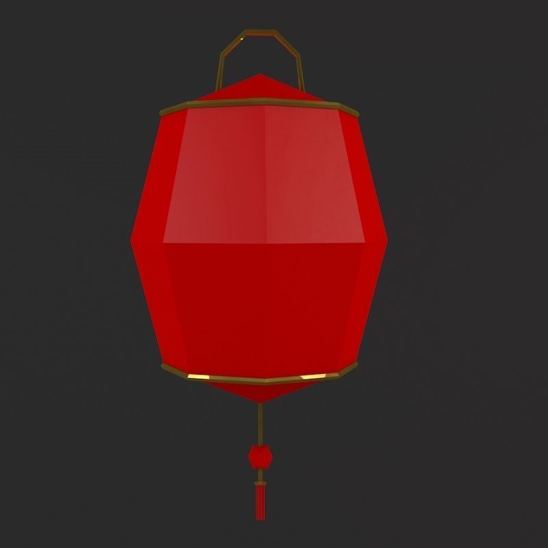 Traditional Chinese Lanterns Low-poly 3D model_22