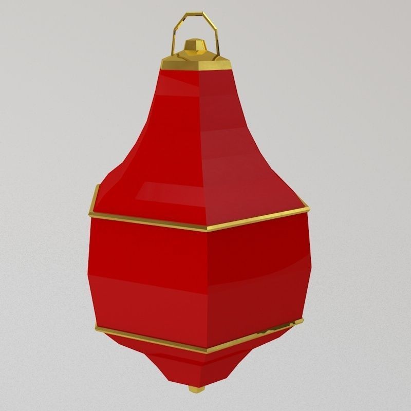 Traditional Chinese Lanterns Low-poly 3D model_7