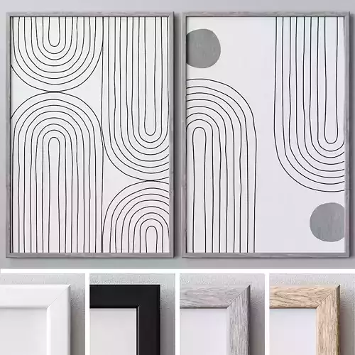 Set of large wall paintings 461