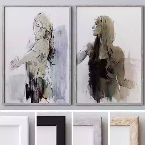 Set of large wall paintings 465