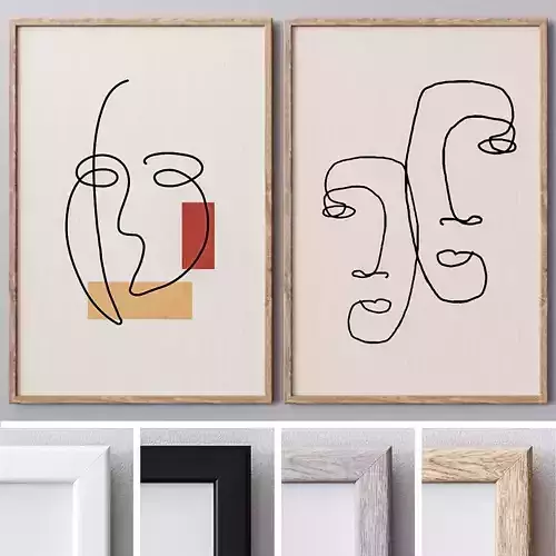 Set of large wall paintings 467