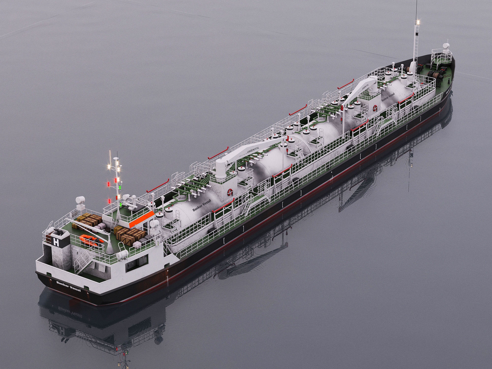 Bunkering vessel  3D model_4