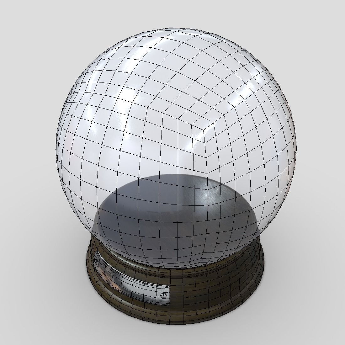 Glass Ball 2 Low-poly 3D model_6