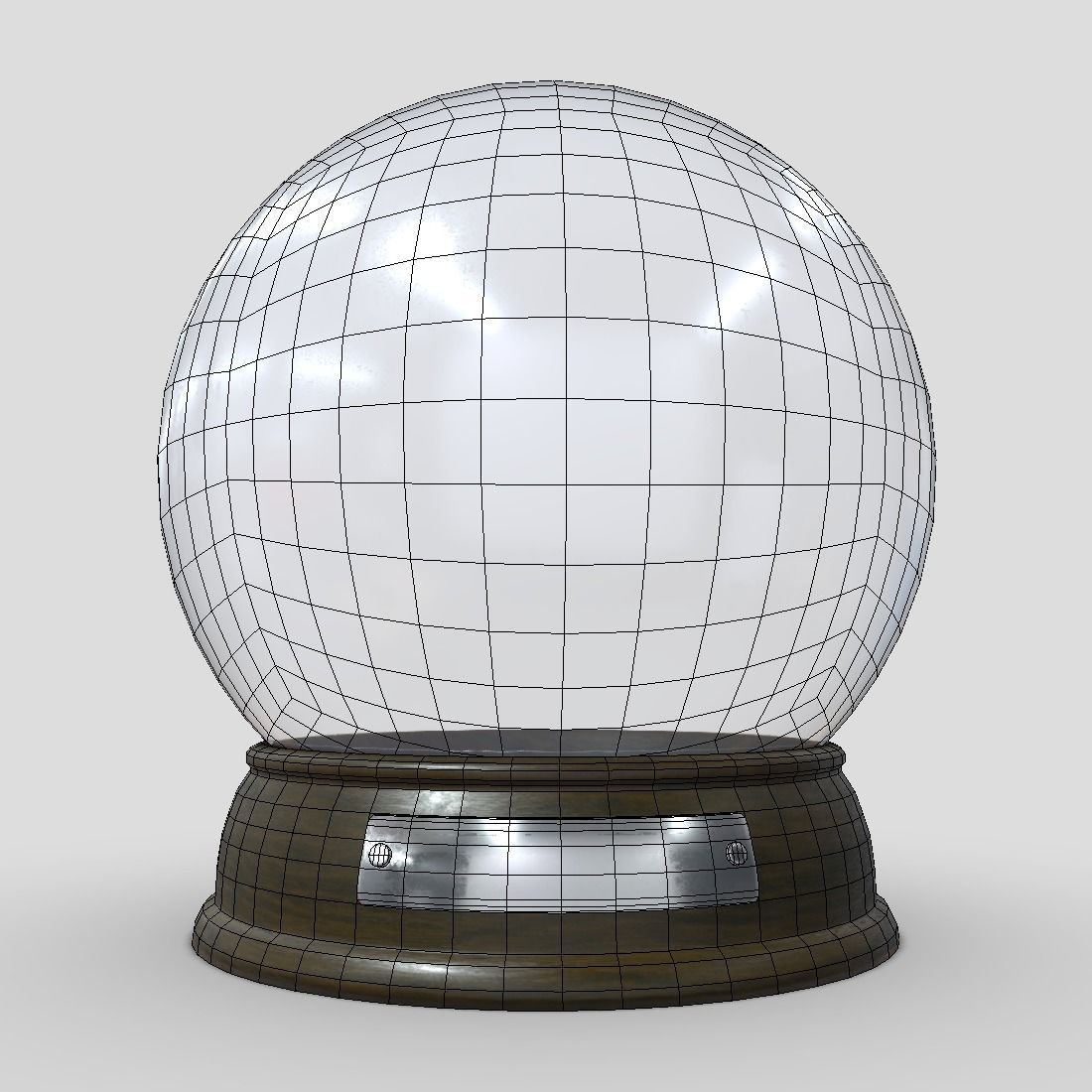 Glass Ball 2 Low-poly 3D model_4