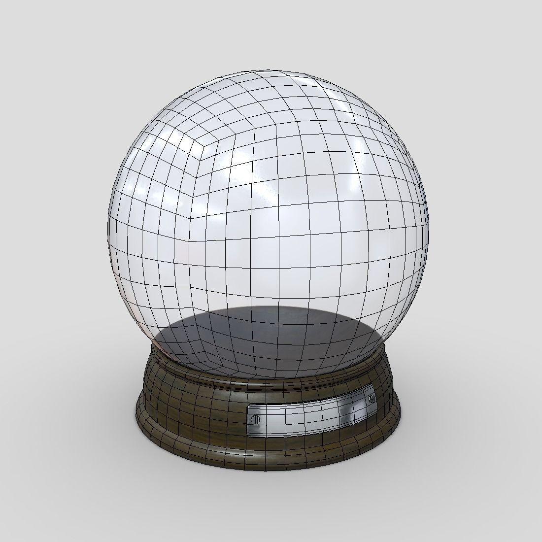 Glass Ball 2 Low-poly 3D model_2