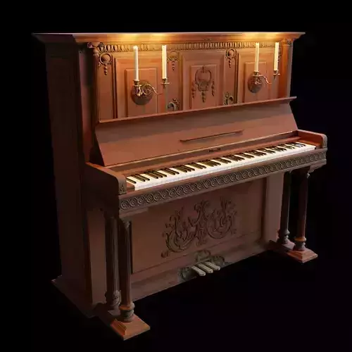 Old Piano 3D model