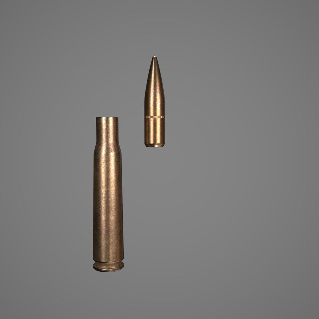 M2 50 Cal Ammunition 3D model_13