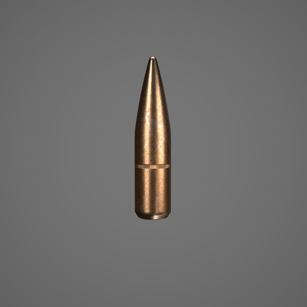 M2 50 Cal Ammunition 3D model_14