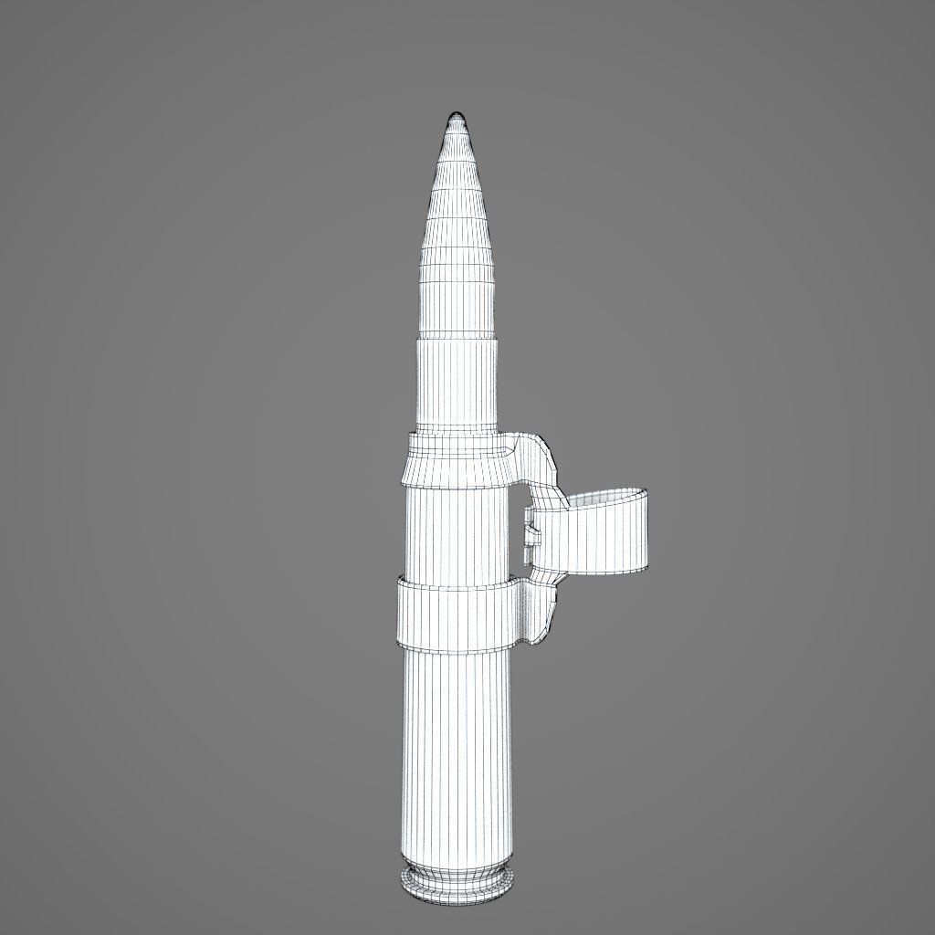 M2 50 Cal Ammunition 3D model_6