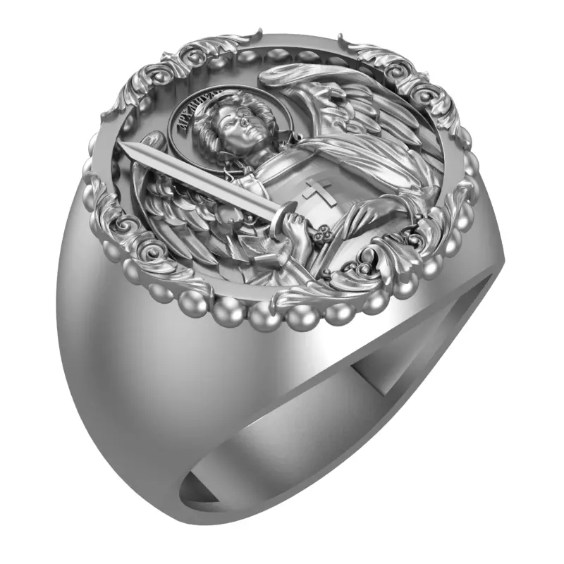 Ring  - archangel Michael 3D print model_0