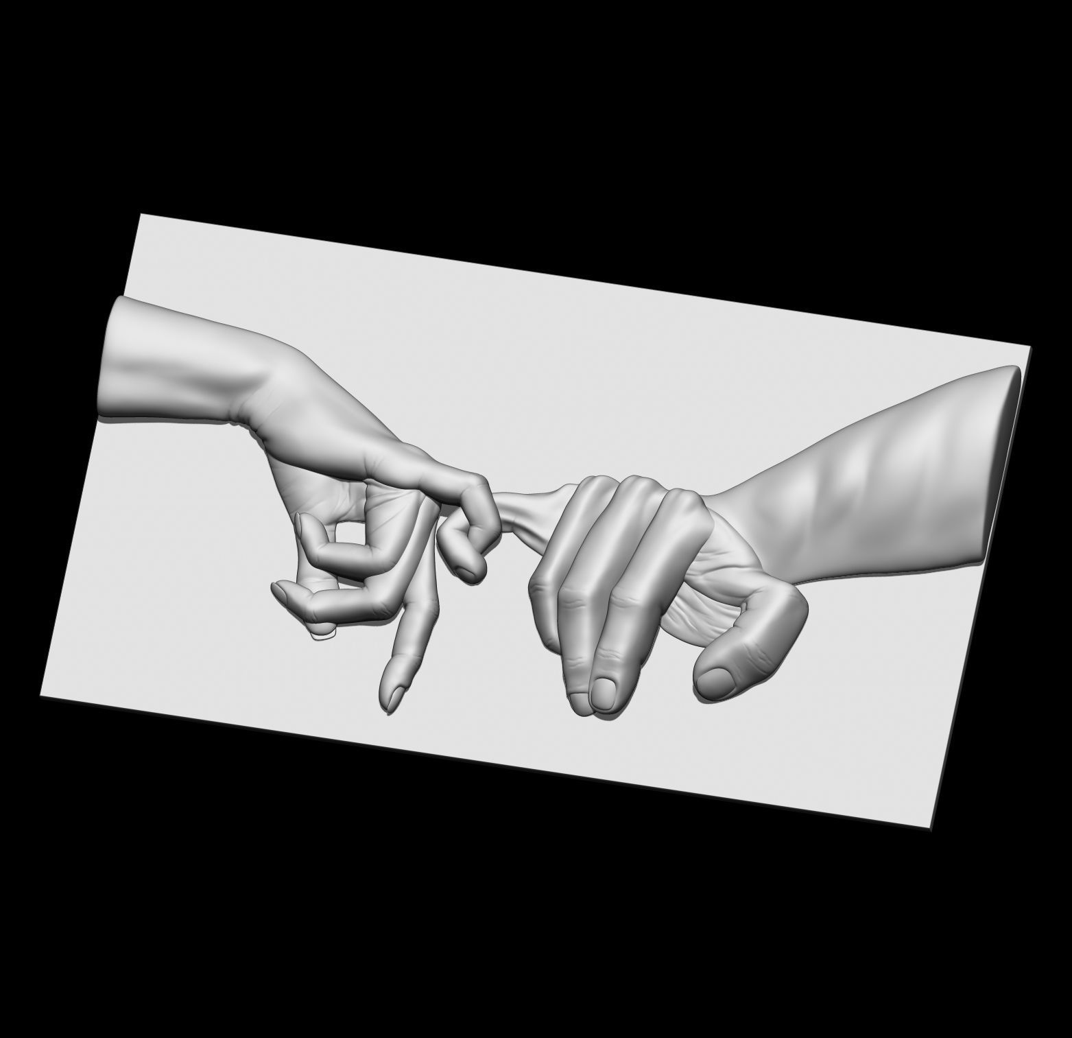 Hand of man and woman 3D print model_3