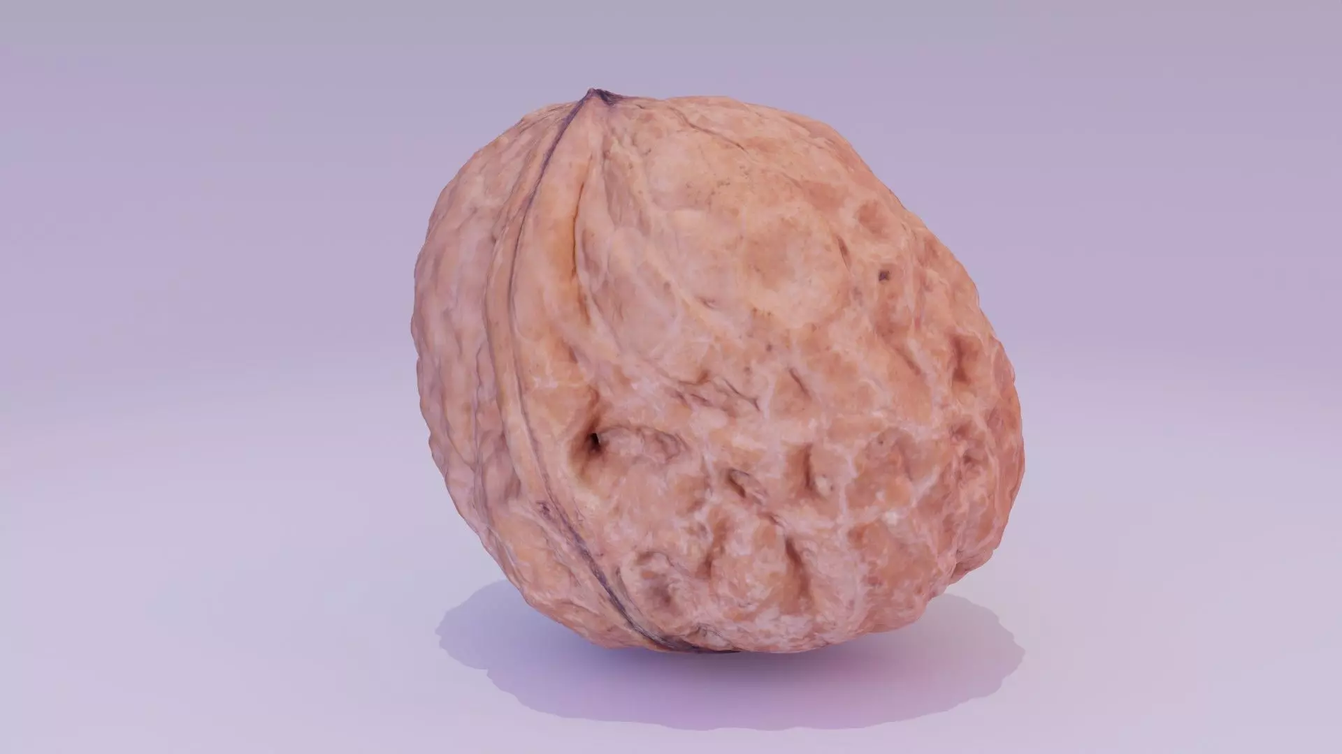 Walnut fruit 01 high-poly 3D model_0