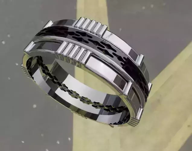 Sci fi Ring for 3d print SLA or FDM
