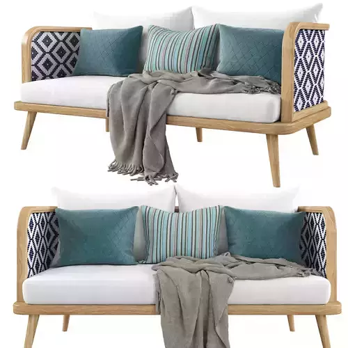 2 seater outdoor sofa 3D model