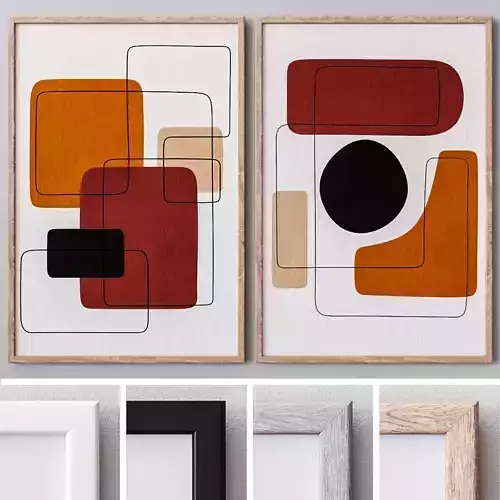 Set of large wall paintings 475