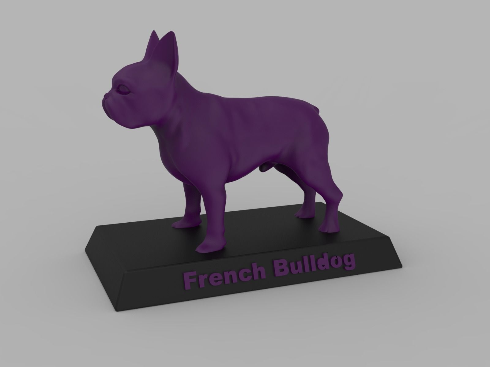 French Bulldog 3D print model_3