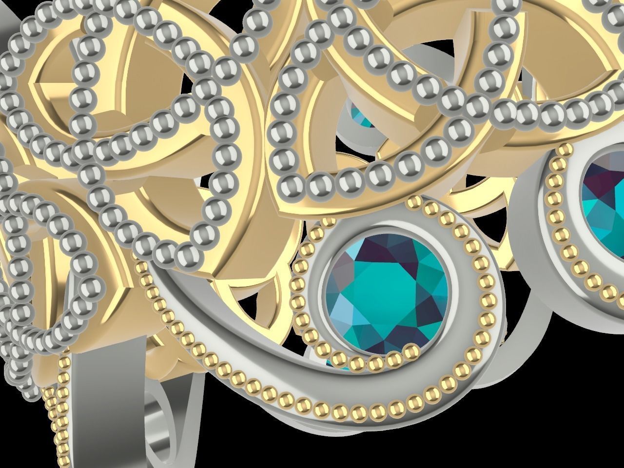 diamond Celtic knot ring animation  stl file verified 3D print model_13