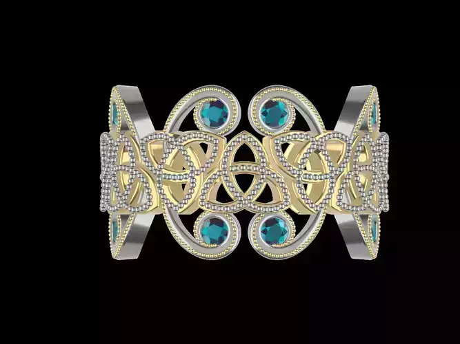 diamond Celtic knot ring animation  stl file verified 3D print model