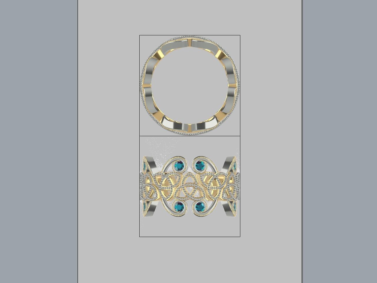 diamond Celtic knot ring animation  stl file verified 3D print model_5