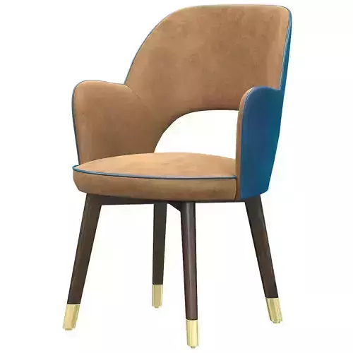 Baxter Colette chair arms 3d model