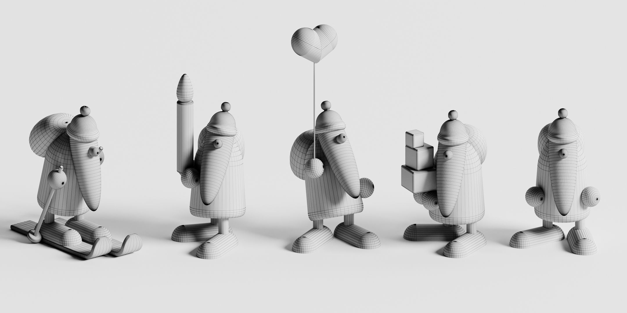 Bjoern Koehler - Santa Claus Figures 3D model_1