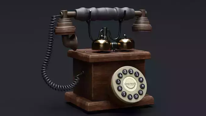 Vintage Wooden Telephone