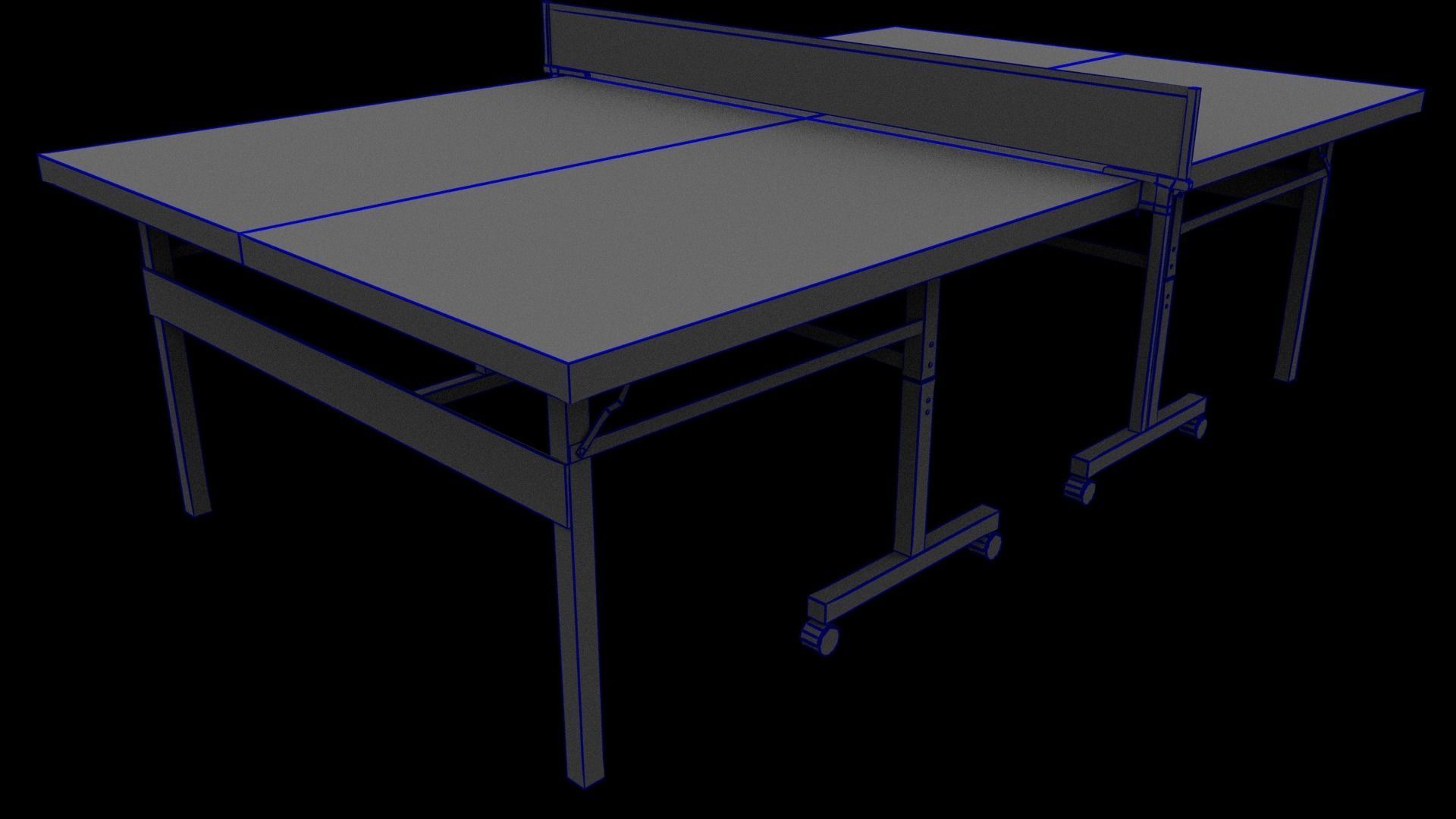 Table Tennis Low-poly 3D model_8