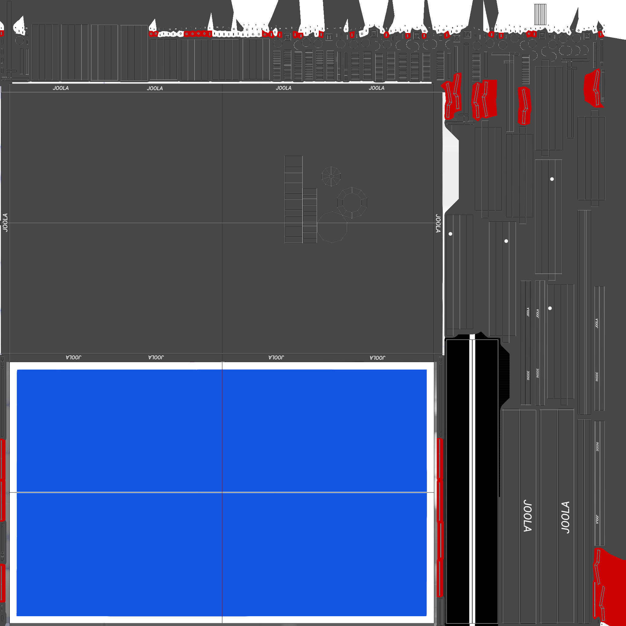 Table Tennis Low-poly 3D model_6