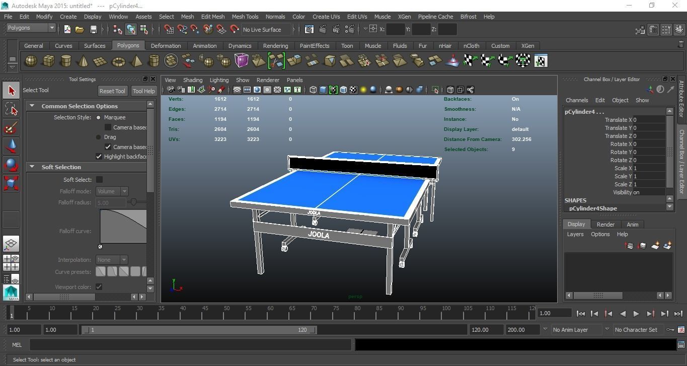 Table Tennis Low-poly 3D model_7