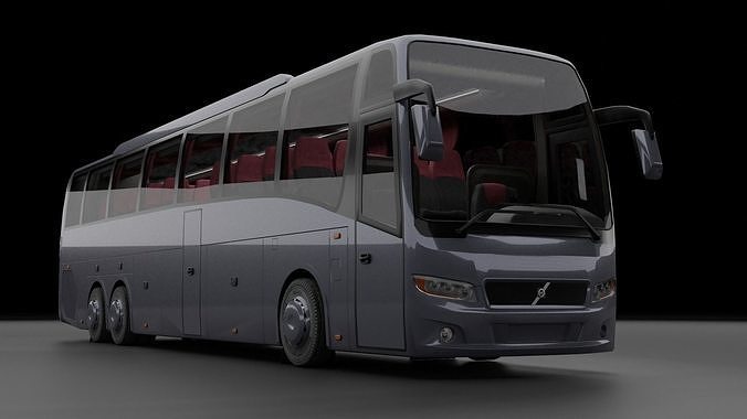 Bus Volvo 9800 Low-poly 3D model