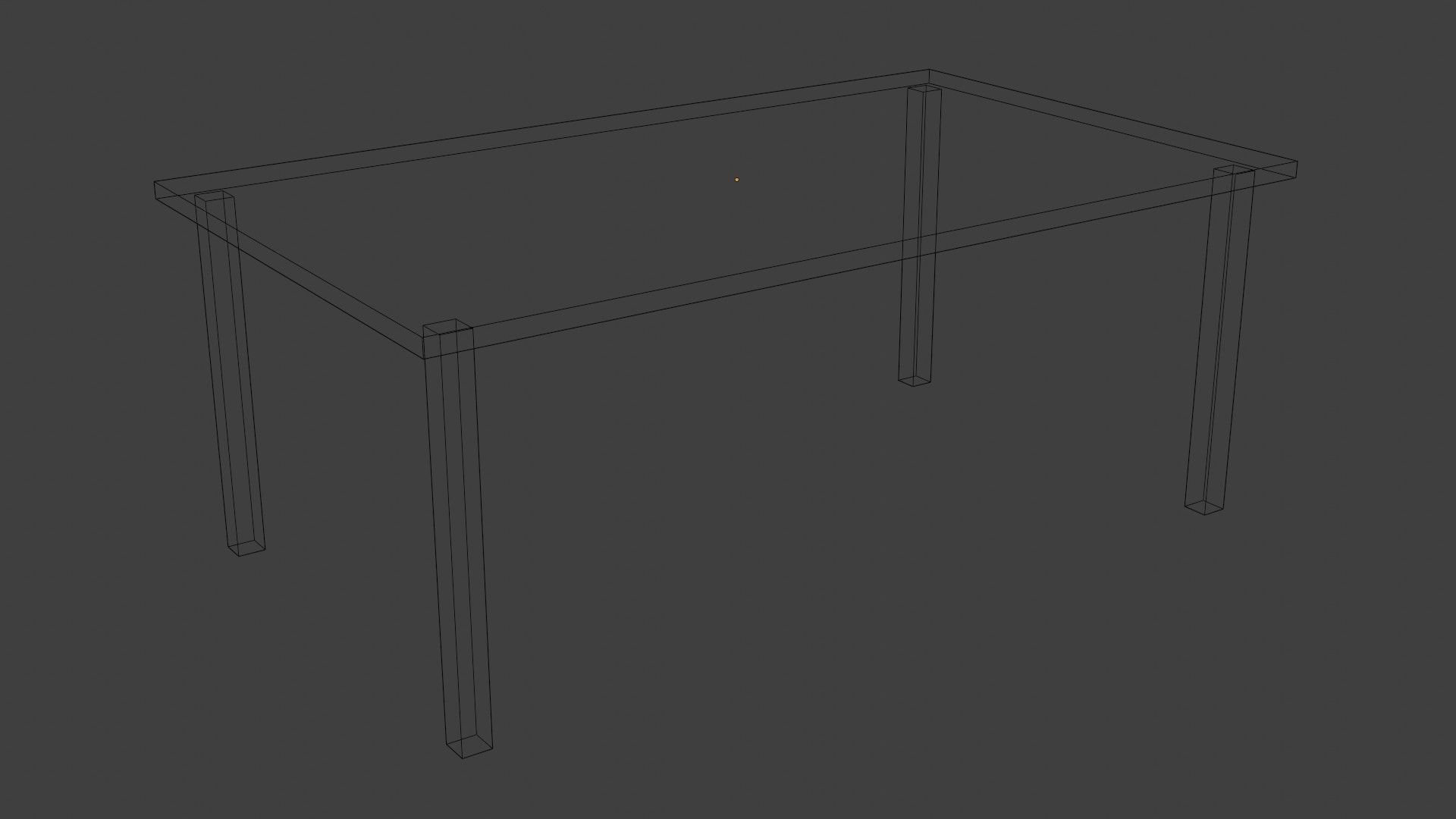Table wooden 3D model_1