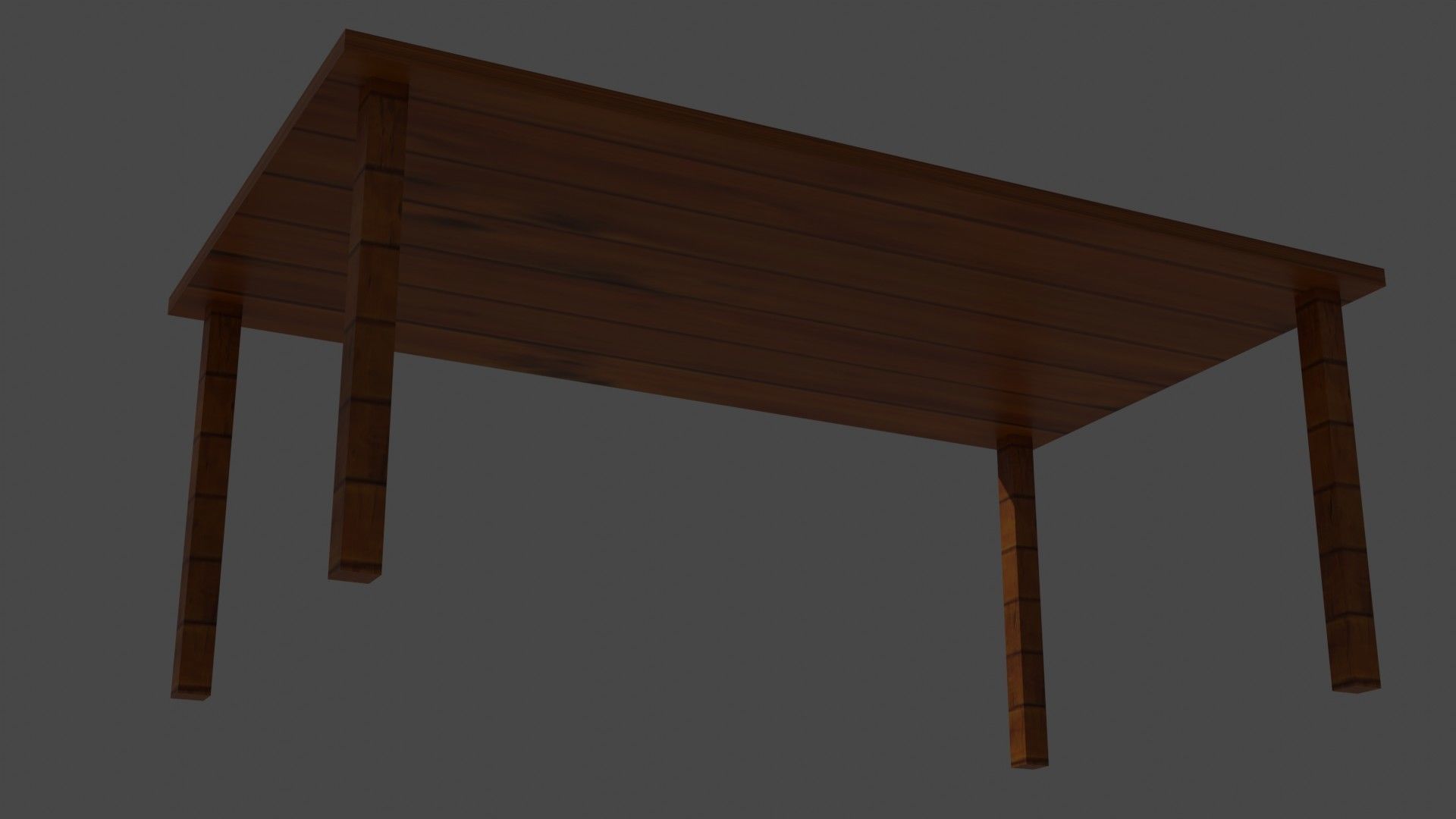 Table wooden 3D model_7