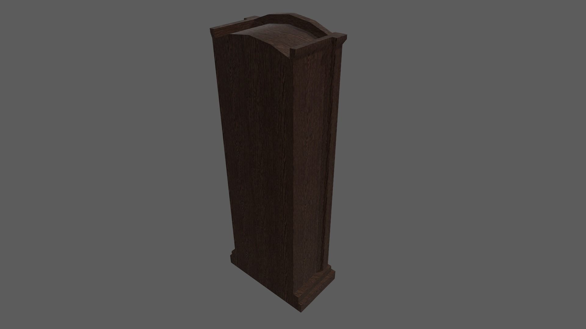 Old Vintage Big Floor Clock Low-poly 3D model_5