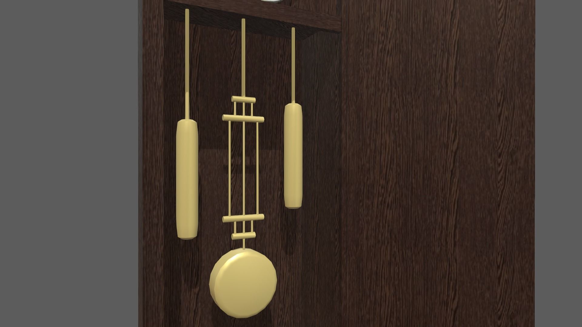 Old Vintage Big Floor Clock Low-poly 3D model_8